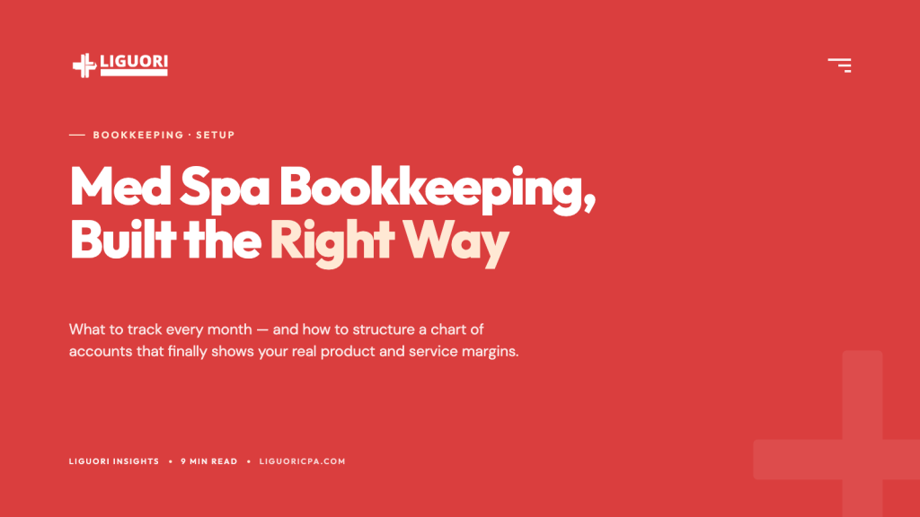 med spa bookkeeping